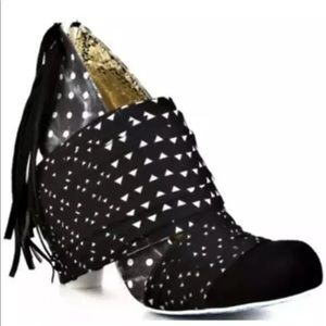 Irregular Choice Milkshake Mush Polka Dot Heels Sz 9 EU 39 Geometric Triangles